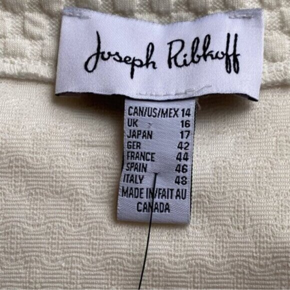 Joesph Ribkoff Blazer Jacket Woman 14 Textured Double Breasted Preppy 191473 - Picture 10 of 16